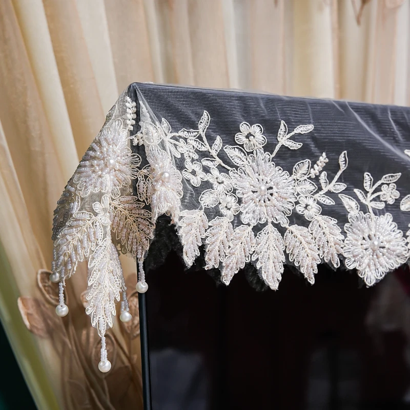 501-4（40*260cm）钉珠 手工钉珠蕾丝桌旗