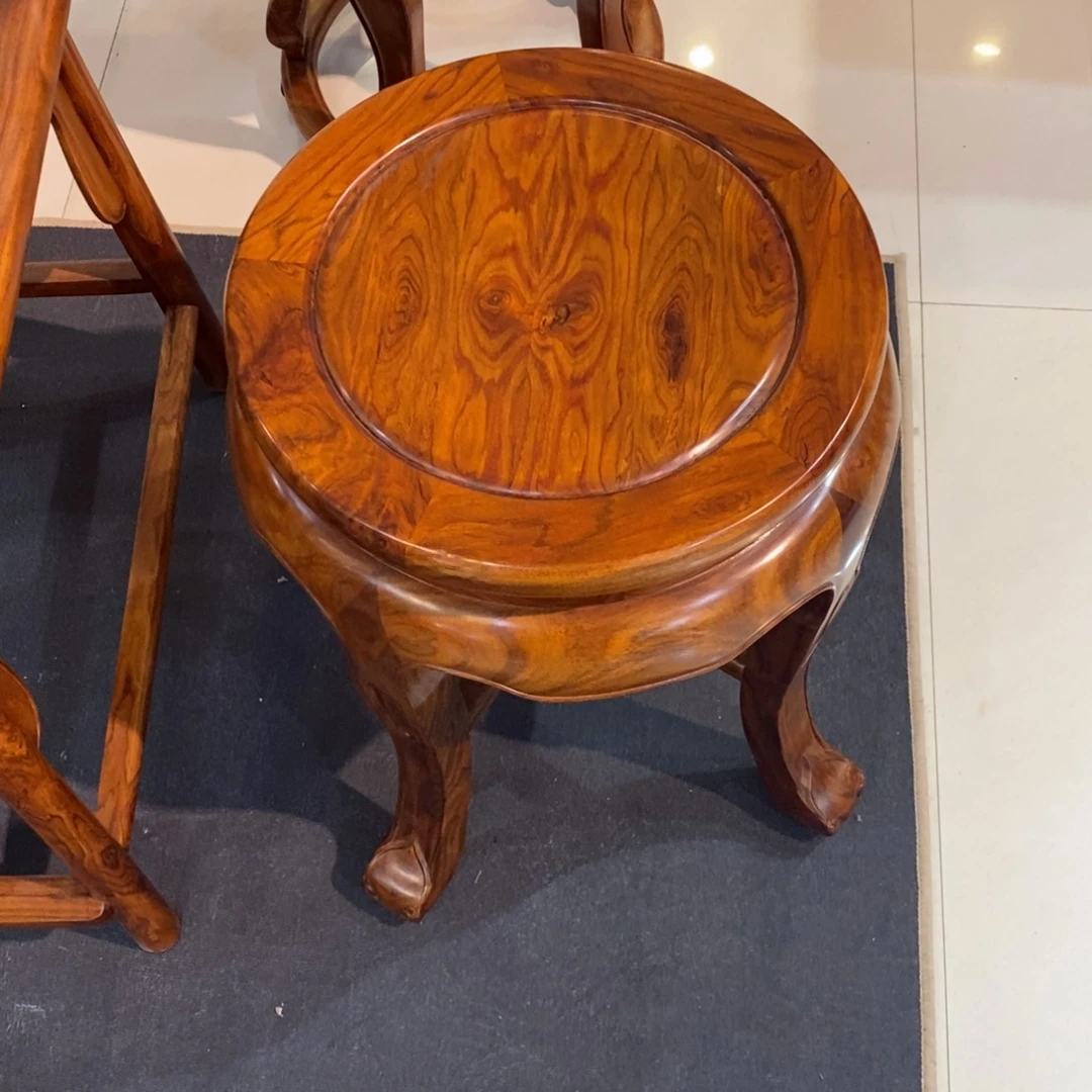 香枝木类成套家具w****n降香黄檀圆鼓凳订金