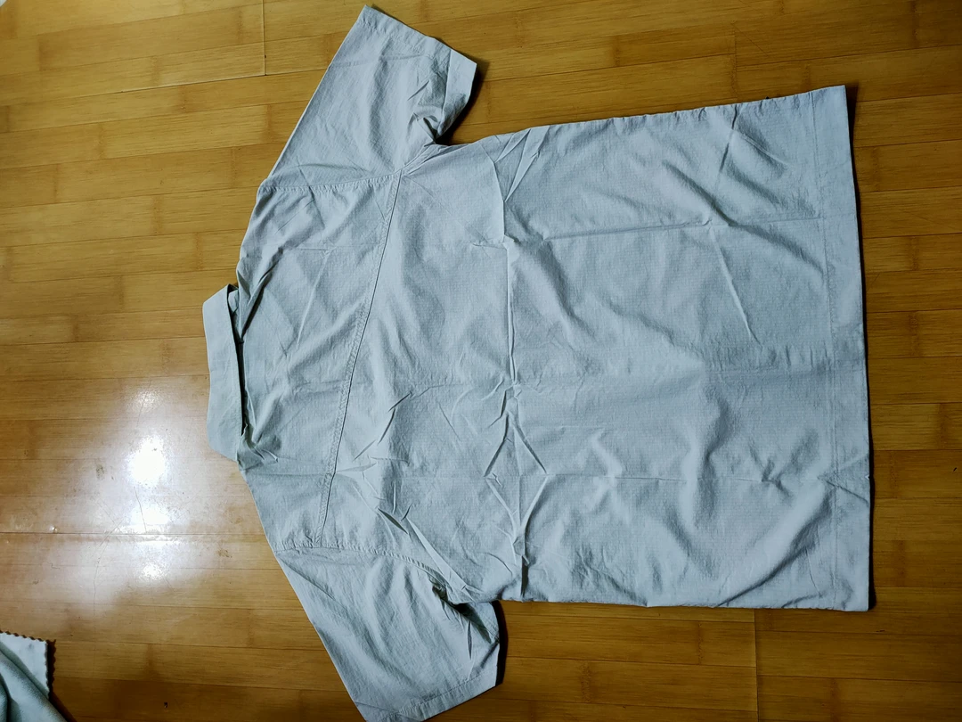 男士薄款透气短袖衬衫复古百搭