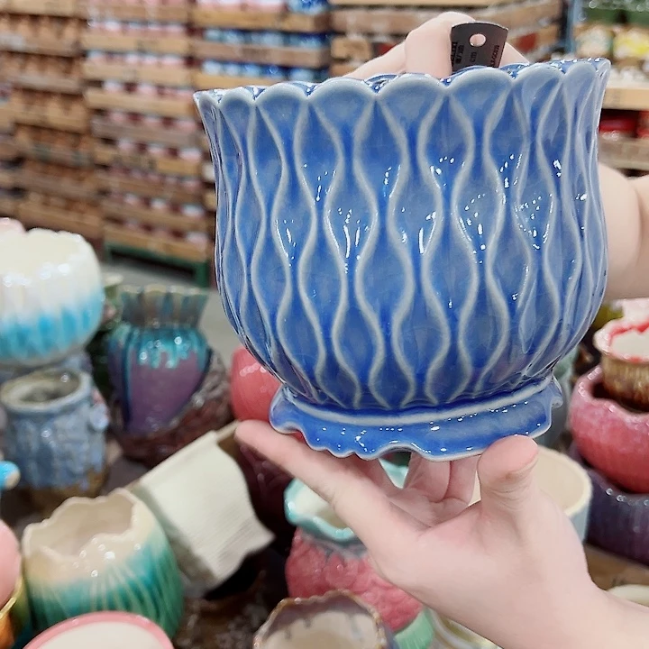 有孔，凑单福利满10元发货陶瓷多肉花盆！