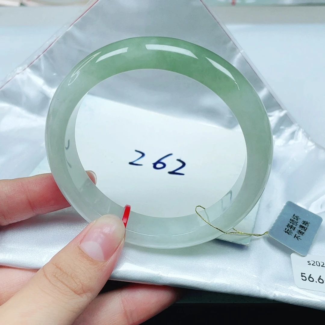 明***添翡翠未镶嵌手镯正圈56.6