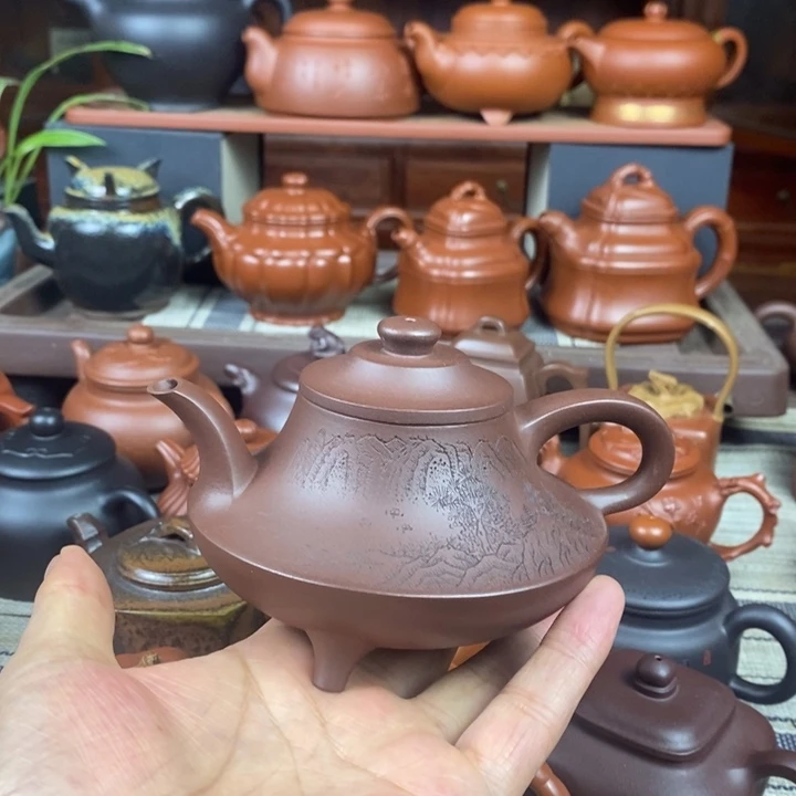 茶壶紫砂云炉260cc原矿老紫泥特价
