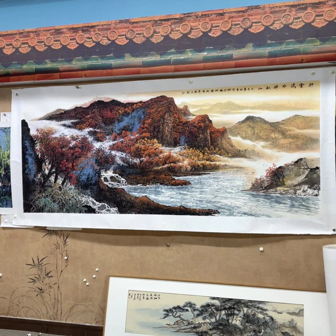 用***8国画手绘国画，精品山水，画心