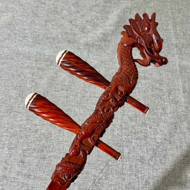 精品一级老料紫檀龙头二胡专业演奏琴厂家直销一琴一拍只此一把。