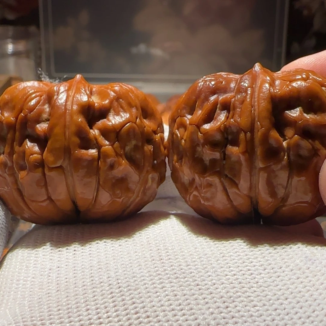 把件文玩核桃蟒纹虎头42