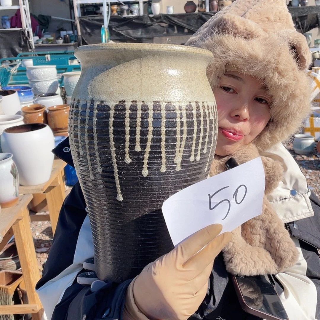 红陶王嫂花盆0128-50