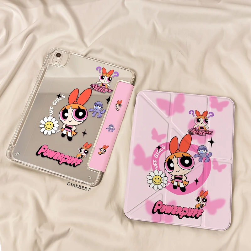 【3+Y折镜面亚克力】飞天小女警苹果平板保护套ipad小米华为air硬