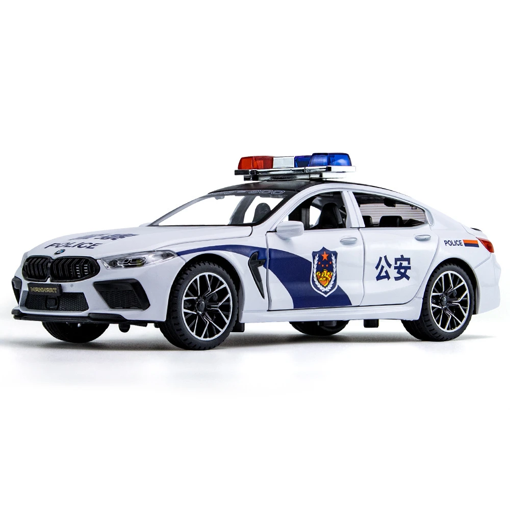 1：24合金宝马 M8仿真汽车模型声光回力儿童玩具摆件
