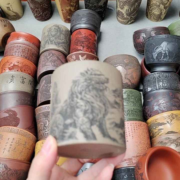 茶杯紫砂宜兴紫砂原矿正品