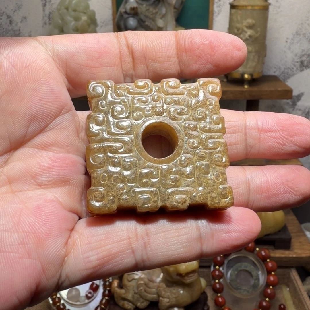 流***水和田玉未镶嵌挂件