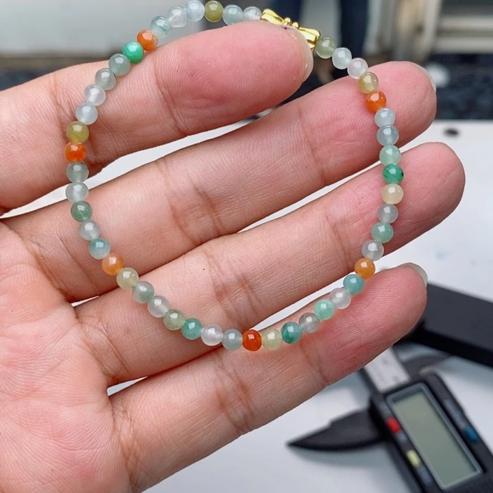 定制翡翠未镶嵌曦****手链