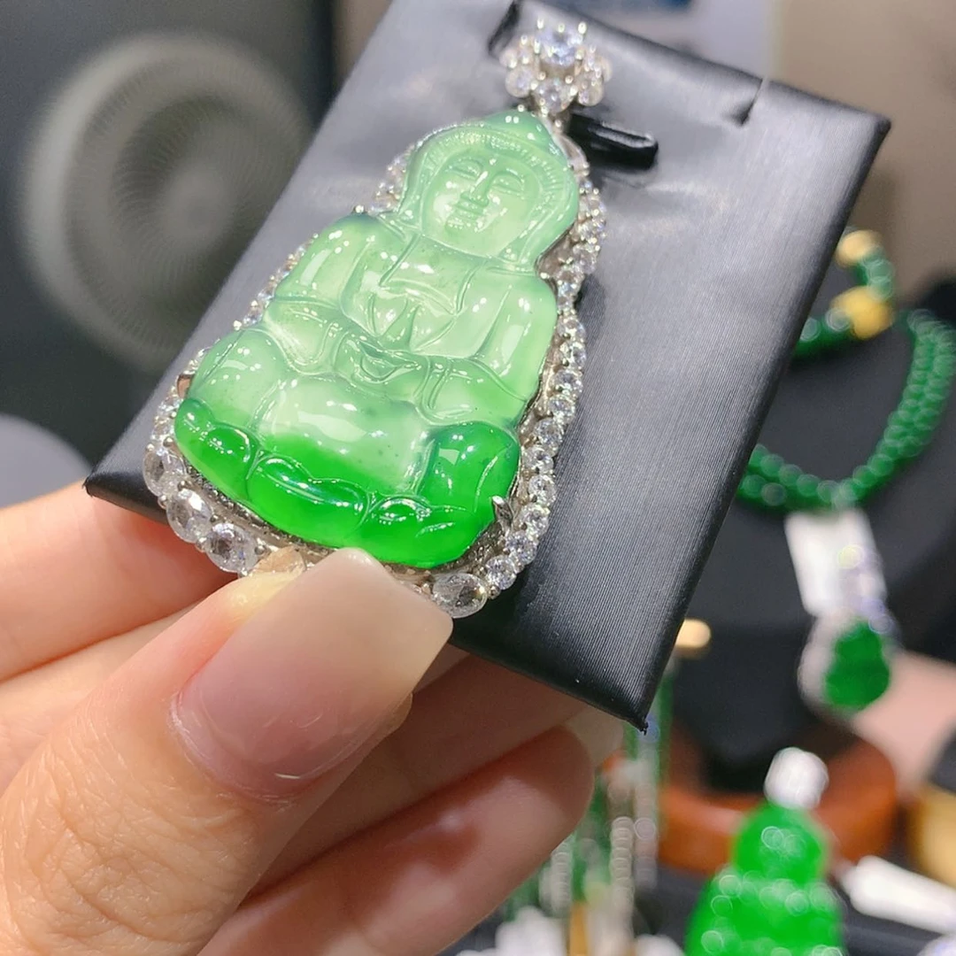 【闪购商品】颈饰银S925镶嵌翡翠7柒姐