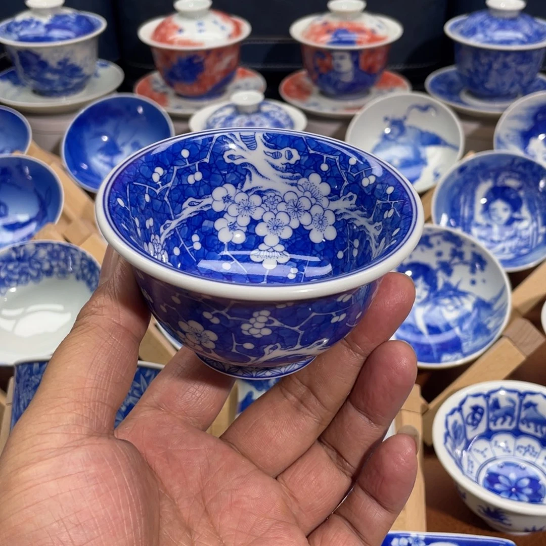 陶月楼 柴窑冰梅岁岁平安压手杯