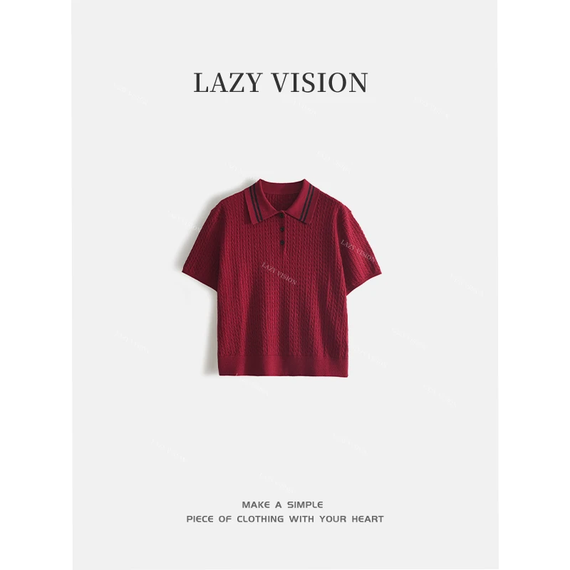 LAZYVISION羊毛‘桑蚕丝’针织POLO衫ZMD-25673小小