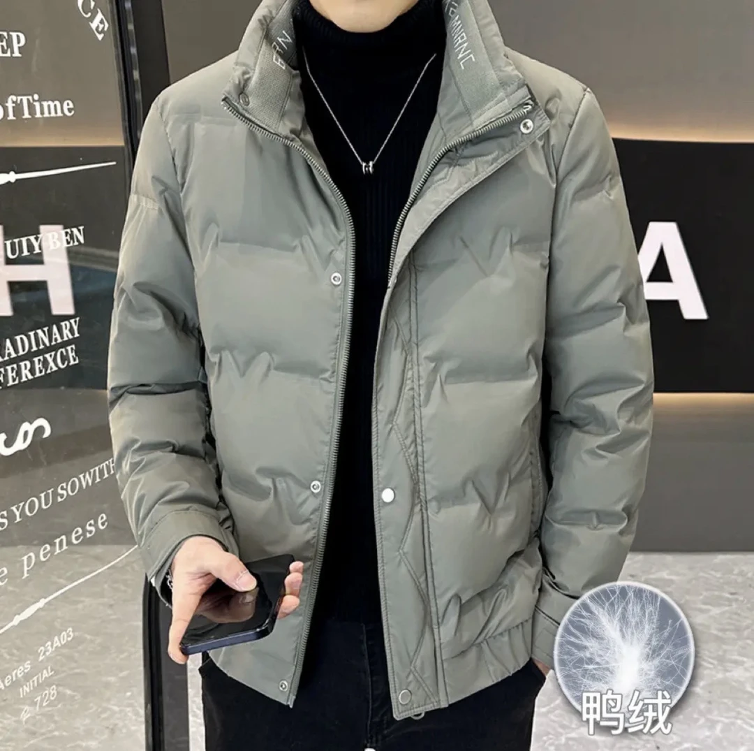 轻薄羽绒服2025 冬季男士立领夹克免洗商务休闲百搭外套