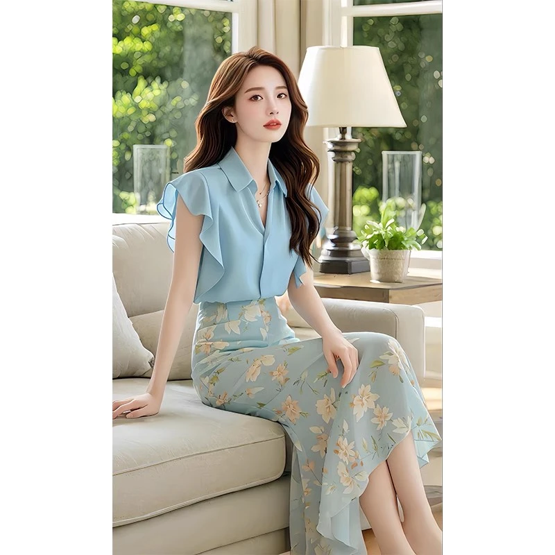 Y850#夏天搭配一整套时尚套装今年流行漂亮两件套