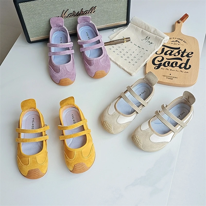 55060童鞋2025早秋款韩版糖果色女童时尚玛丽珍潮鞋乐福鞋休闲鞋