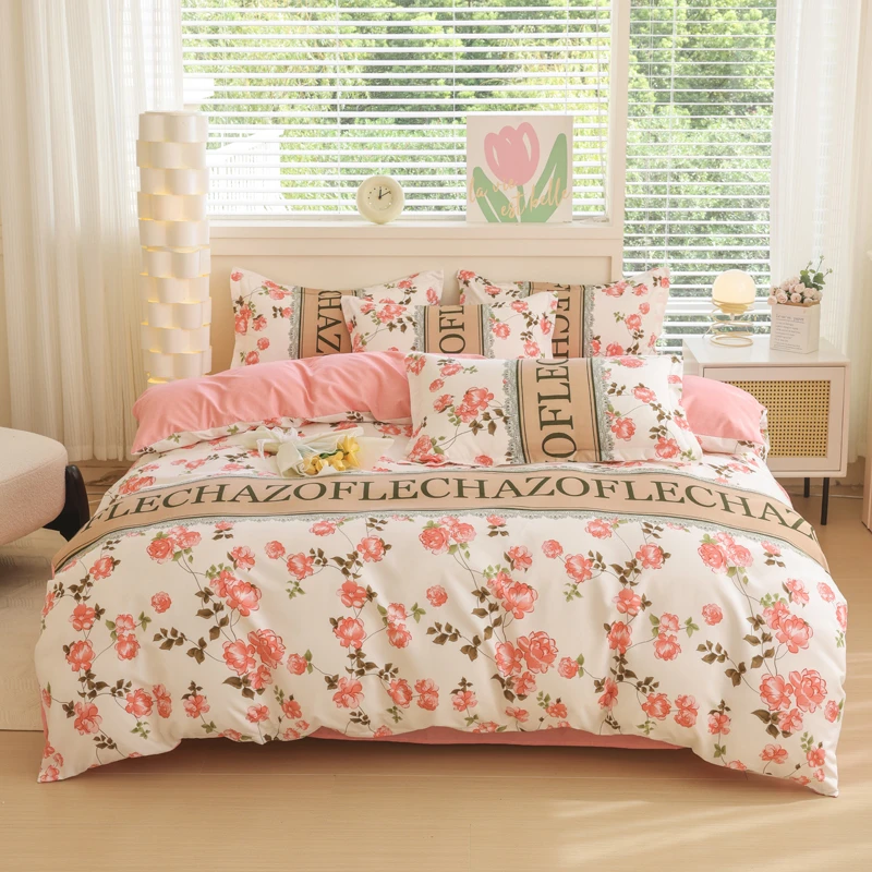 2025新款！！亲肤磨毛活性印染双面绒四件套礼盒装S床上用品被套