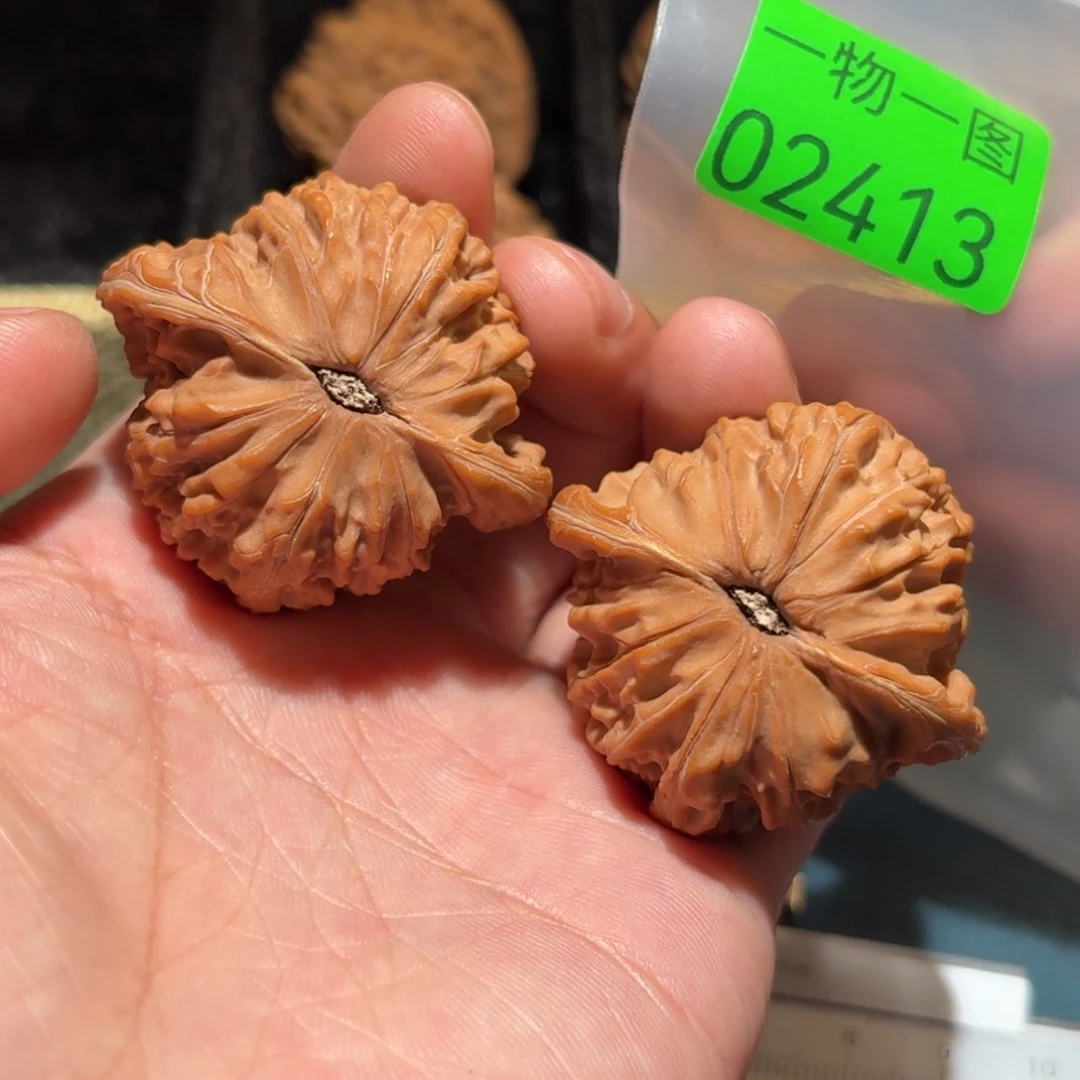 文玩核桃把件磨盘