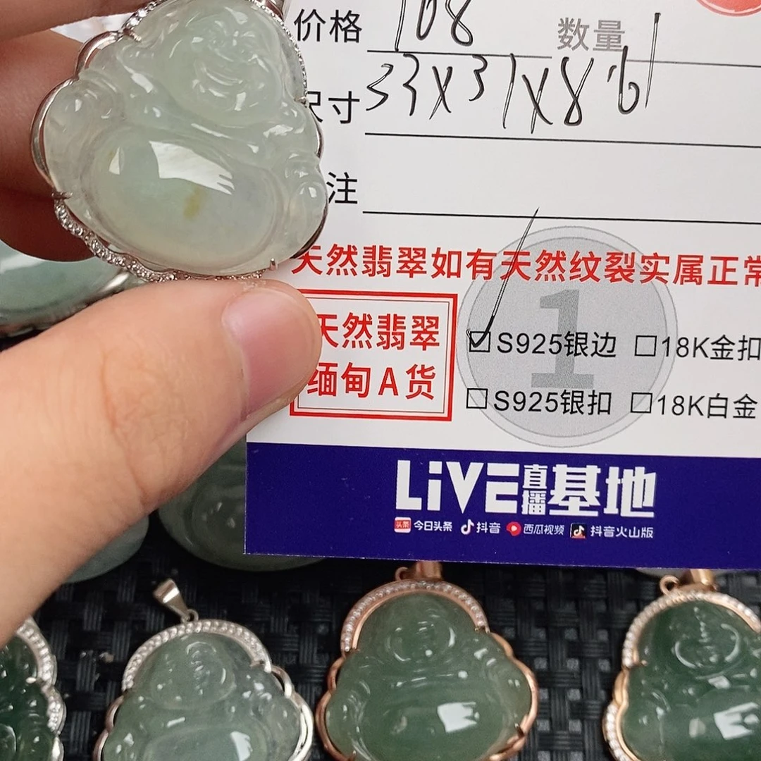 翡翠银S925镶嵌颈饰