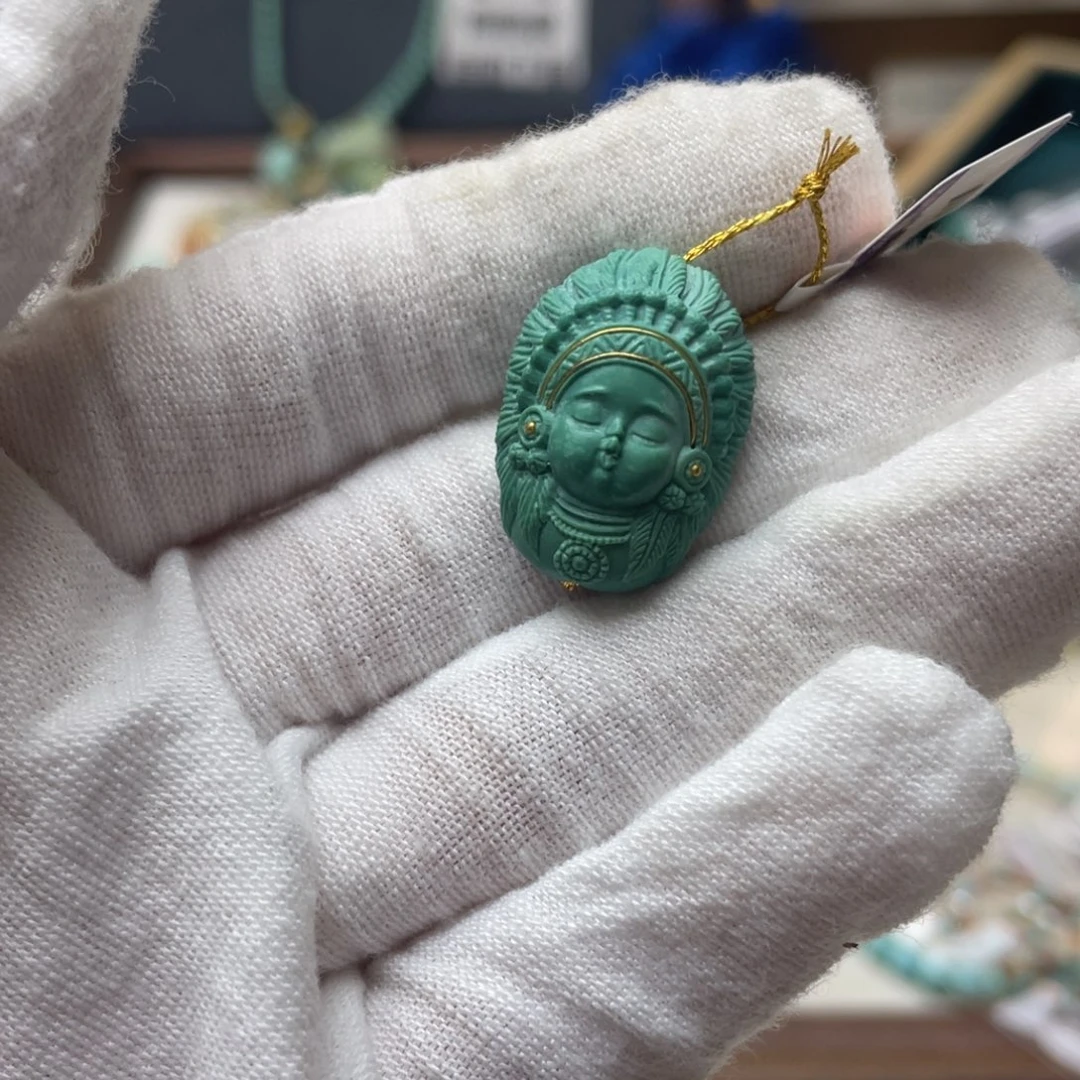 未镶嵌绿松石珠宝奇石易**体