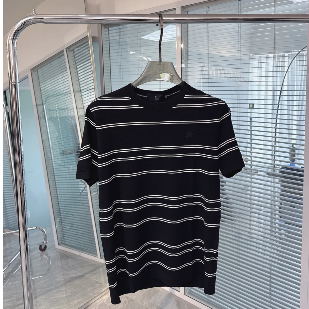 「ZS CLOTHING」春夏冰丝伊力特条纹T恤内搭简约百搭时尚高级