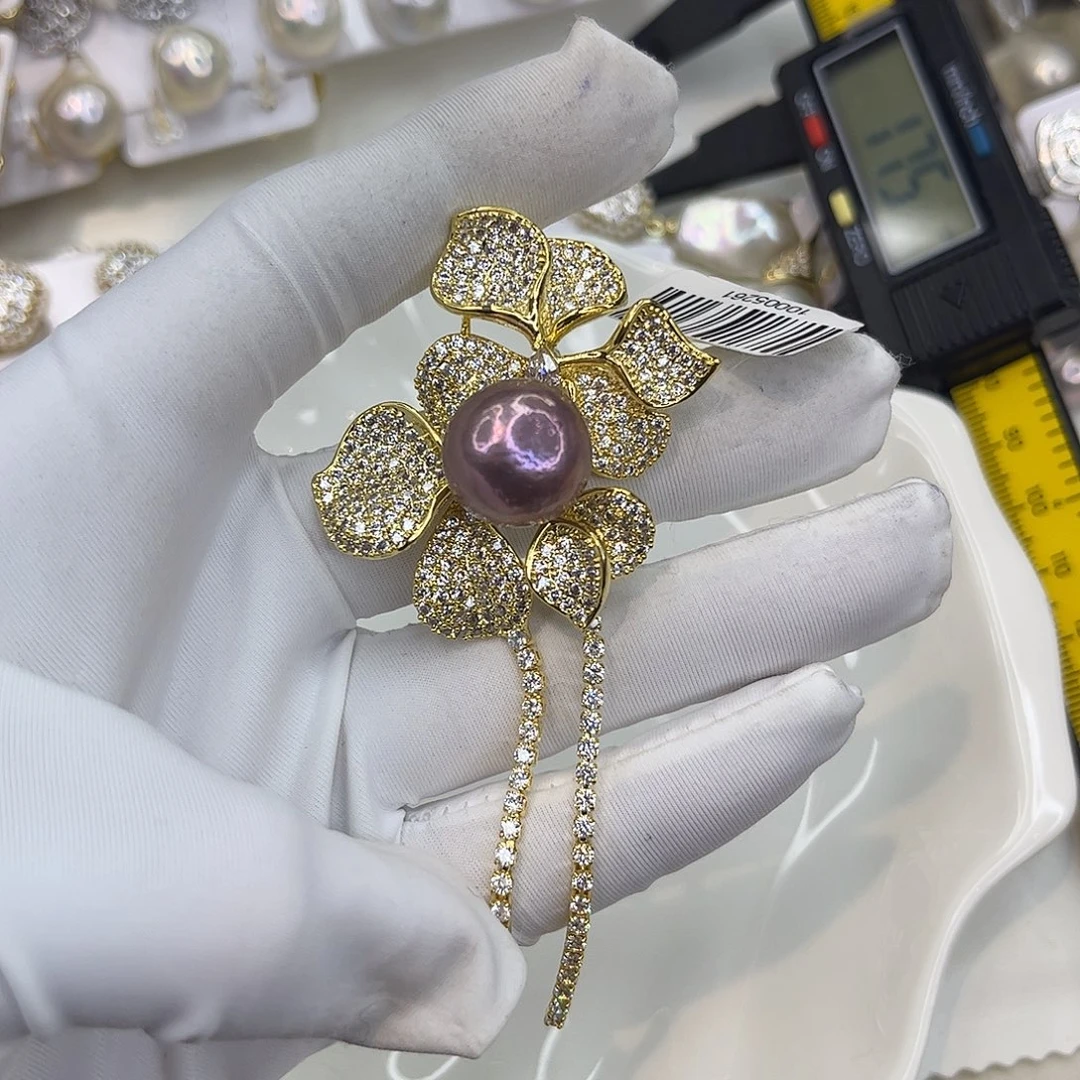 淡水珍珠耳饰合金