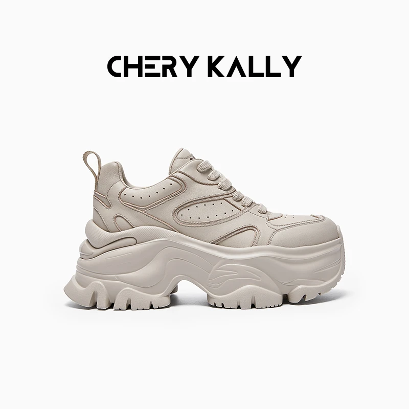 CHERY KALLY厚底透气老爹鞋时尚休闲鞋女鞋增高运动鞋963LD5663