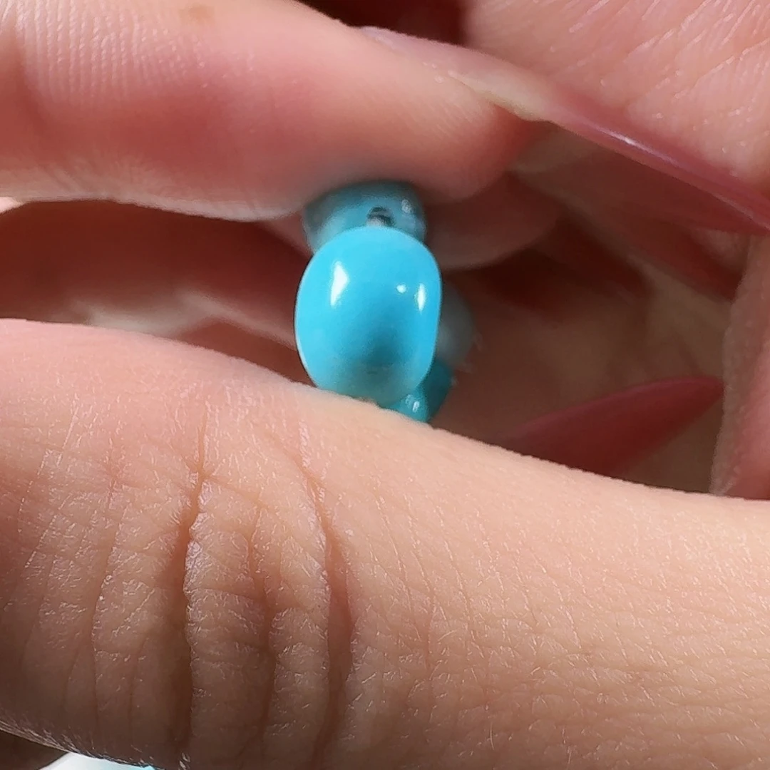 绿松石未镶嵌吊坠(不含链)随形糖豆