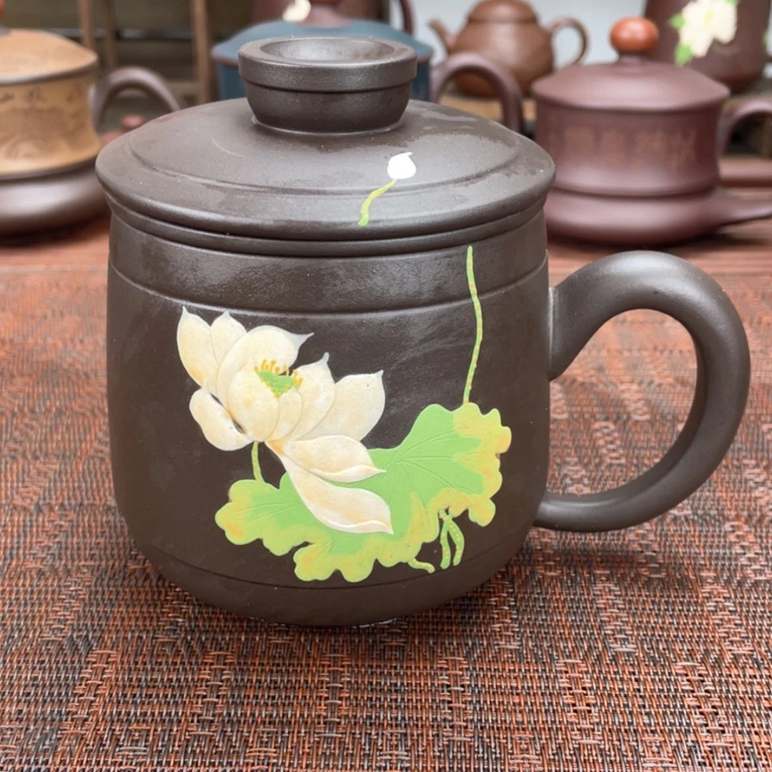 【闪购商品】紫砂茶杯宜兴原矿紫砂盖杯微瑕