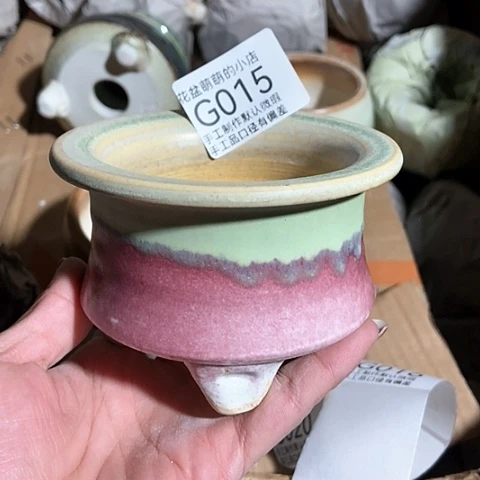 紫砂花盆015微瑕品口径7.5左右