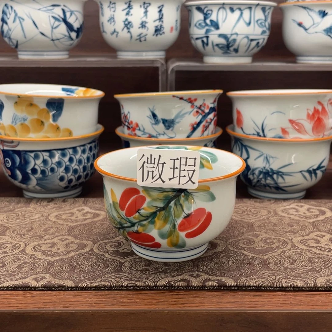 微瑕釉下彩纯手绘