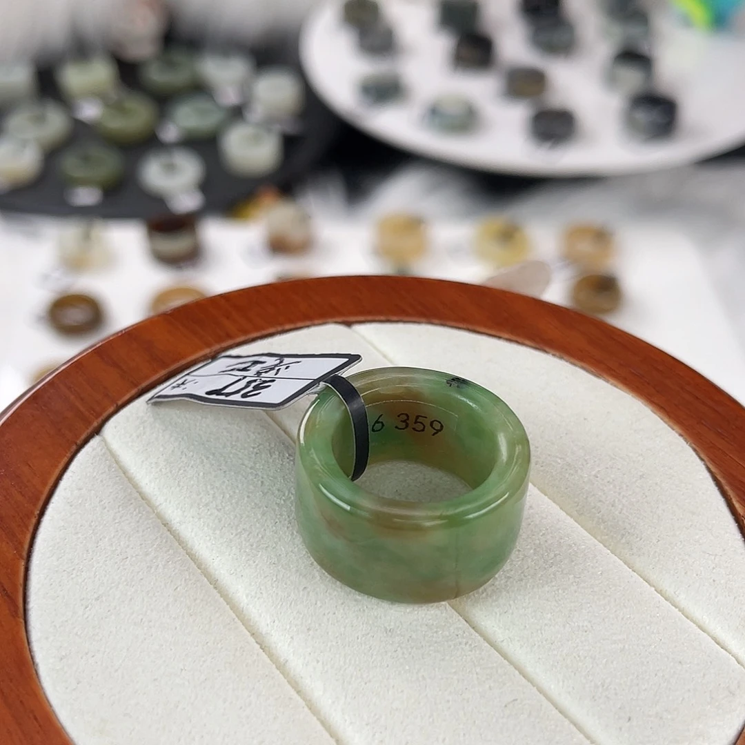 和田玉未镶嵌戒指k24 黑氧洞直切16.0mm