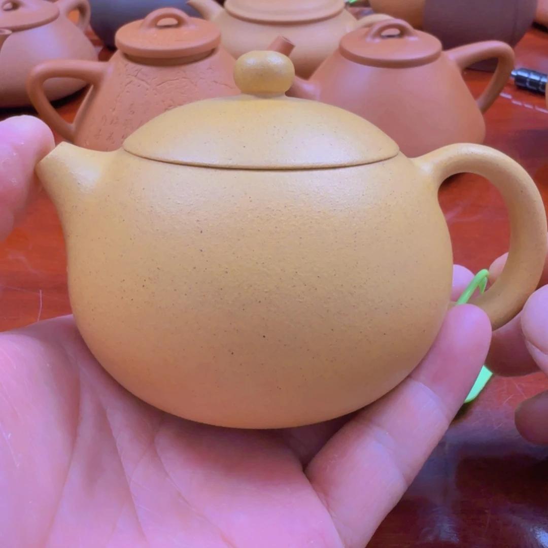 茶壶紫砂老宕口黄金段西施半手容量二百二