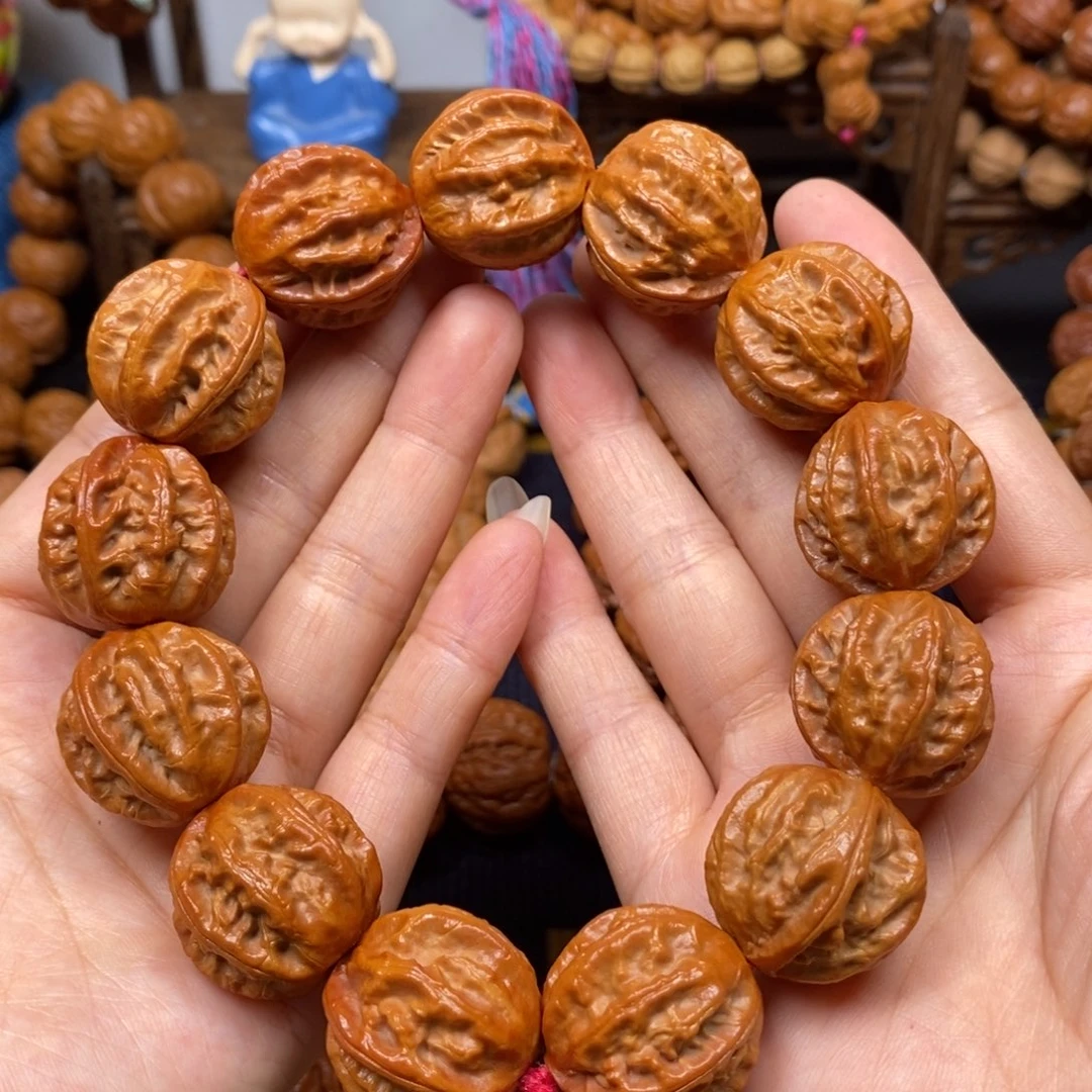 桃核手串龙骨八棱