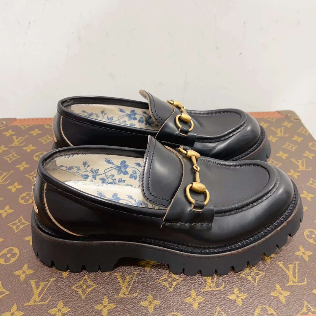 99新 GUCCI/古驰 安洁利严选乐福鞋 尺码5成色看直播GSL2800