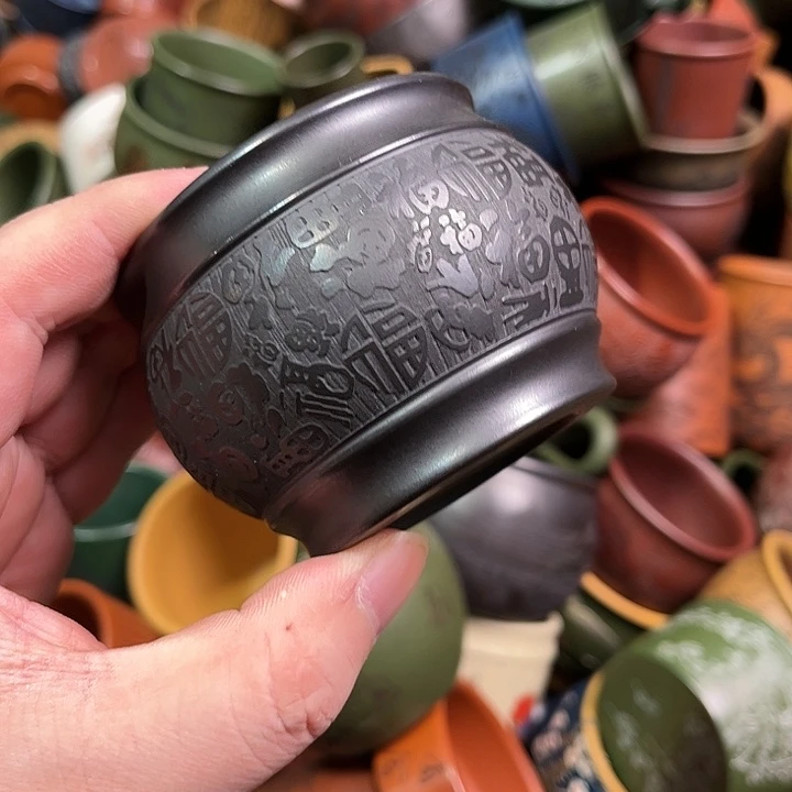 紫砂茶杯全手工紫砂主人杯