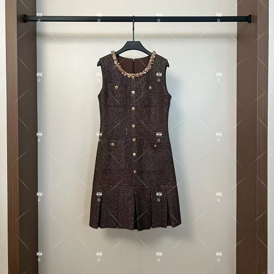 【WW】不褪色复古风显瘦默认款式连衣裙女装轻奢秋冬时尚 H-1392