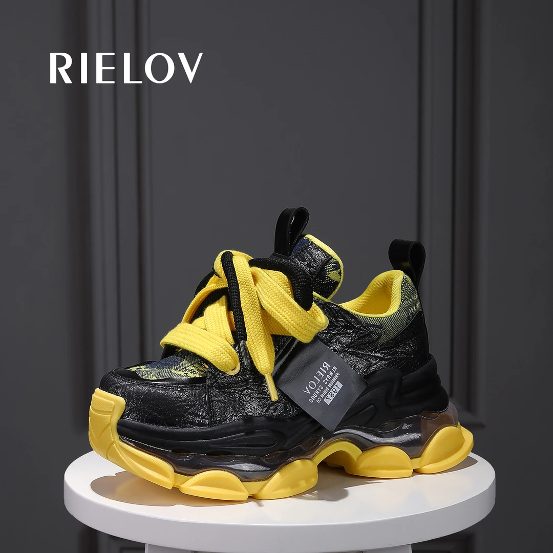 【婷婷 珍珠】RIELOV增高8cm时尚潮流百搭女士休闲鞋25207