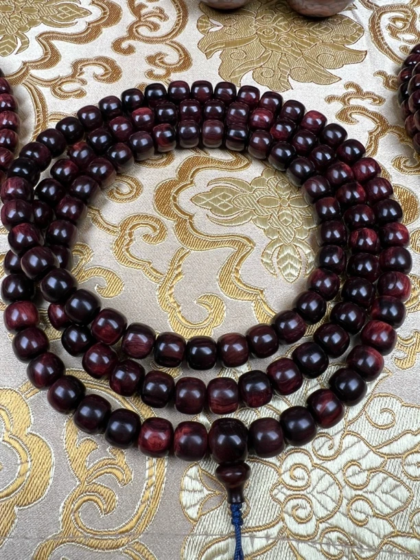 湘工华艺精选海南黄花梨天然老料紫油梨七彩料8X8老型手串！孤品级