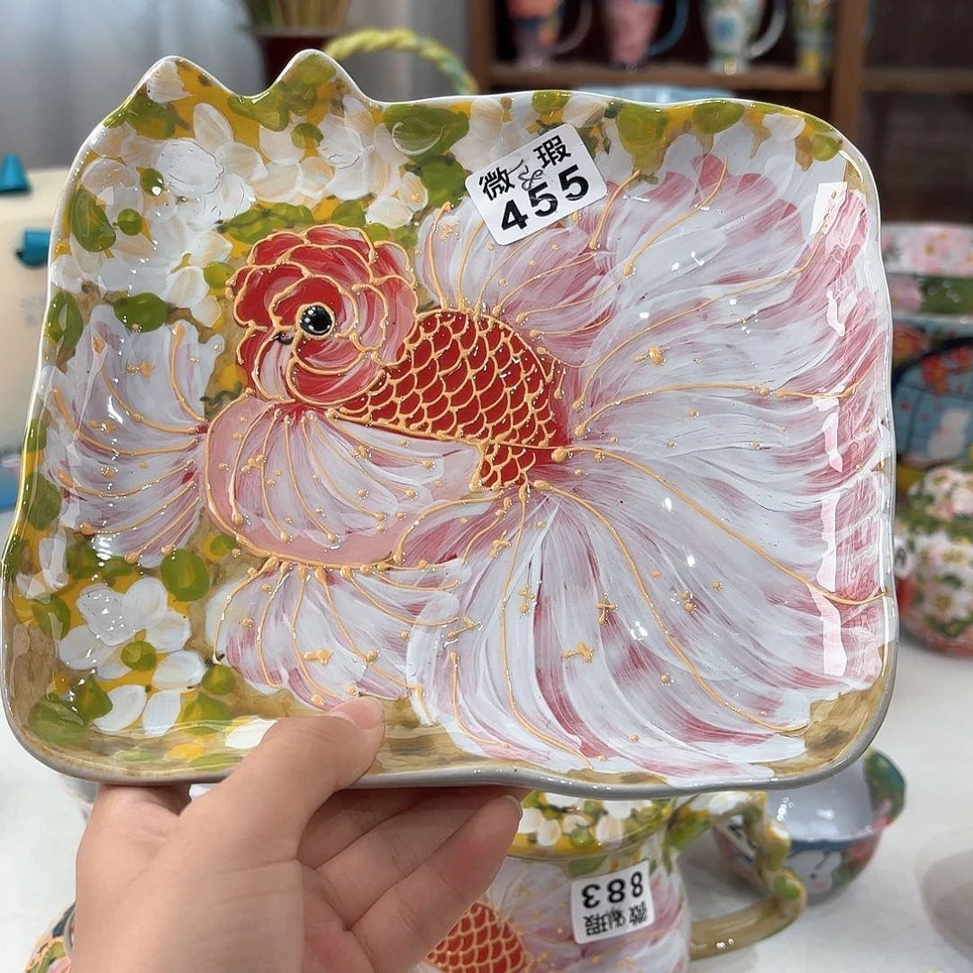 景德镇手绘高温釉下彩陶瓷茶具