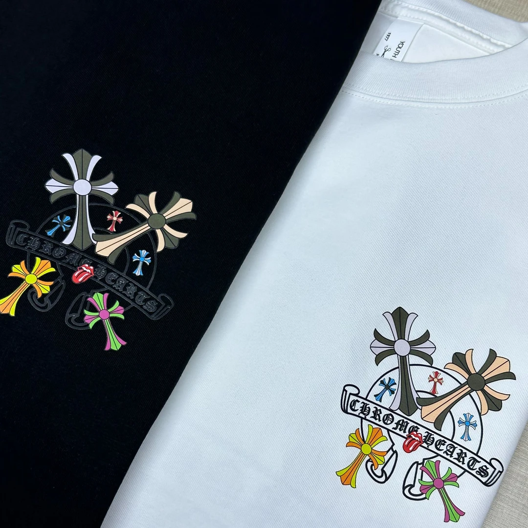 克罗家新款印花短袖T恤W1078