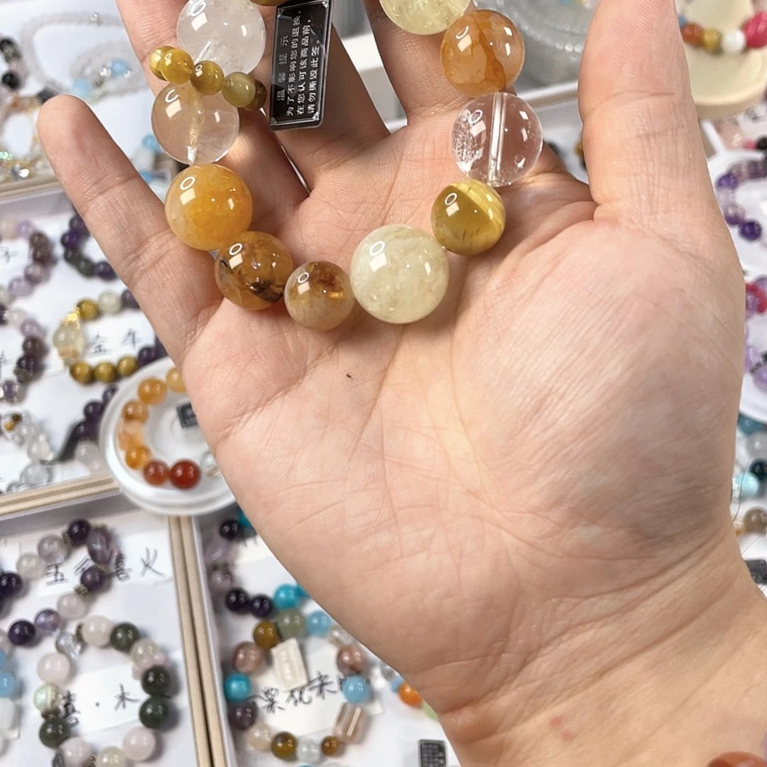 银S925镀金镶嵌手链水晶