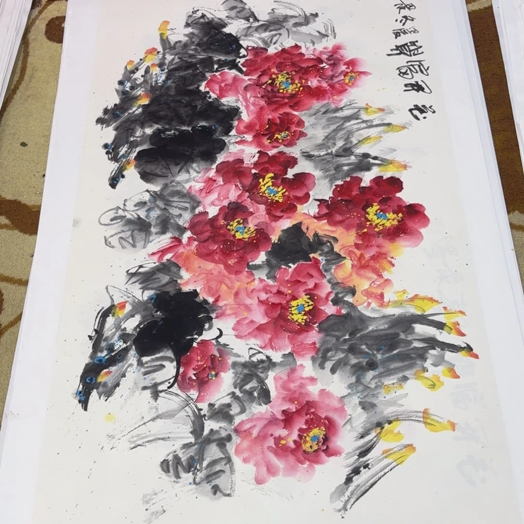 风***样国画陈光保四尺花鸟艺