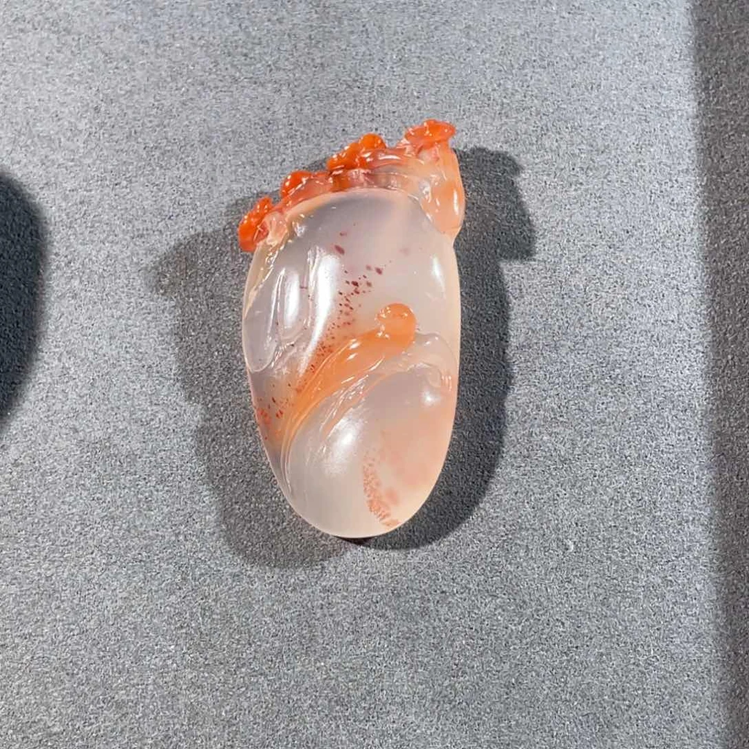 南红玛瑙挂件未镶嵌喝***猫