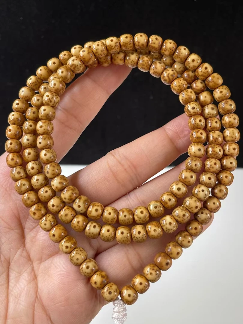 7/6海南星月菩提虎皮陈籽老型桶油黄108颗