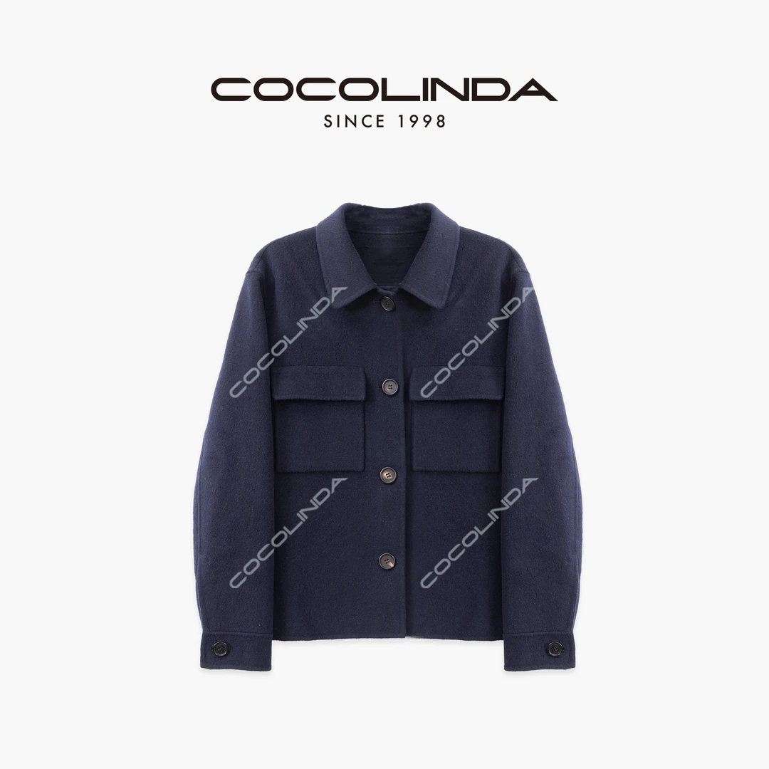 COCOLINDA | 羊毛羊绒老钱手工双面工装毛呢外套C5237
