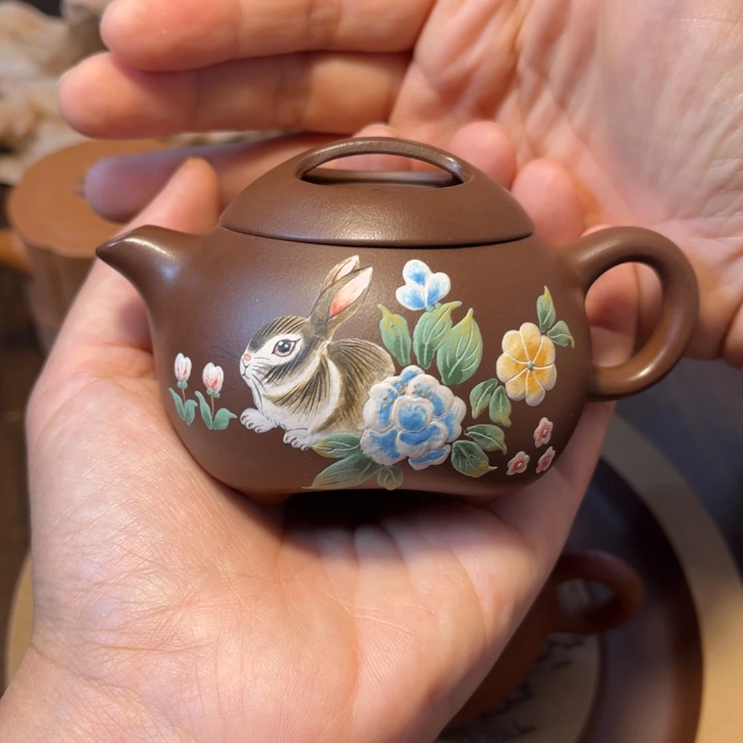 紫砂茶壶宜兴紫砂茶具半手工制作