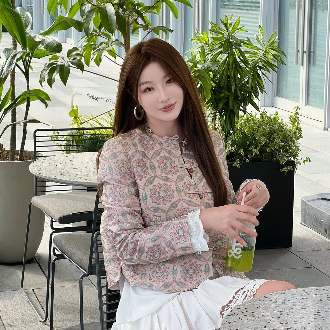 【宝相花】未时梦 新中式宝相花纹宋锦秋季百搭甜美气质外套上衣