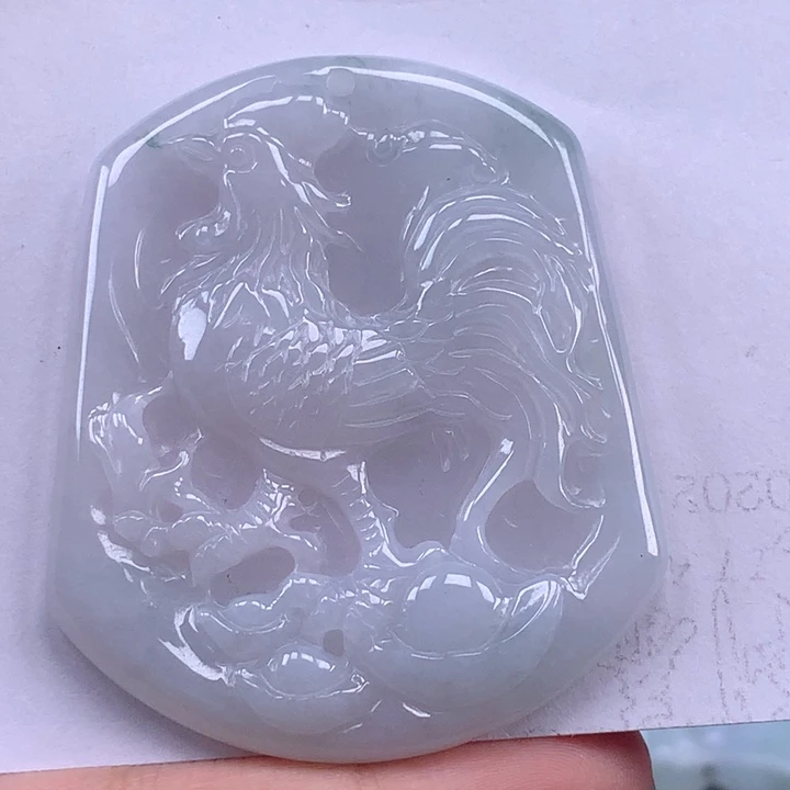 颈饰未镶嵌翡翠鸡牌吊坠